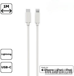 Cellect iPhone USB C to lightning adat, töltőkábel (MDCU-IPHMFI1-TYPEC-W)