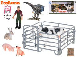 MIKRO Vaca Zoolandia cu animale de ferma cu accesorii (MI51077)