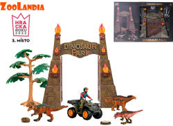 MIKRO Set parc de dinozauri Zoolandia cu accesorii într-o cutie (MI51054)