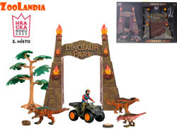 MIKRO Set parc de dinozauri Zoolandia cu accesorii într-o cutie (MI51054) Figurina