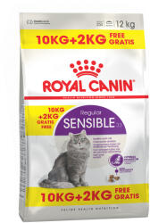Royal Canin Royal Canin 10 + 2 kg gratis! 12 Feline hrană uscată - Sensible 33