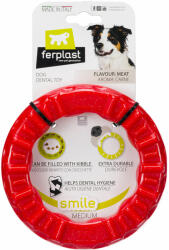 Ferplast ferplast Smile Inel de mestecat roșu - Dimensiunea M: Ø 16 x H 3, 2 cm