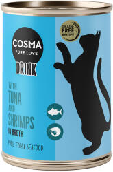 Cosma 12x100g Cosma Drink tonthal & garnéla táplálékkiegészítő eledel macskáknak