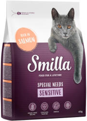 Smilla 2x4kg Smilla Adult Sensitive gabonamentes lazac száraz macskatáp