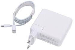 Apple MacBook Pro A2141 140 W-os töltő, EU adapter + 2M Dual Type-C kábellel, fehér (utángyártott)