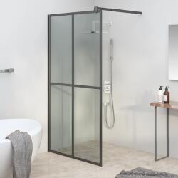 vidaXL sötét edzett üveg zuhanyfal küszöb nélküli zuhanyhoz 100x195cm (151886) - vidaxl