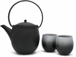 Bredemeijer Set ceainic și cești de ceai SENDAI, 3 buc, 1, 2 l, negru și gri, Bredemeijer (153011)