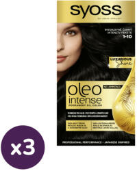 Syoss Color Oleo intenzív olaj hajfesték 1-10 intenzív fekete (3x1 db) - pelenka
