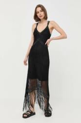 TWINSET rochie culoarea negru, maxi, mulata PPYX-SUD12F_99X