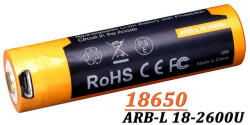Fenix Acumulator Fenix 18650 - 2600mAh Cu Micro USB - ARB-L 18-2600U (ADV-311)