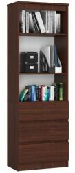 Artool Biblioteca, placa laminata, 3 sertare, 3 rafturi, wenge, 60x35x180 cm GartenVIP DiyLine (165359-AK) Biblioteca