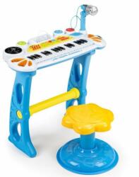 Gyerek zongora mikrofonnal és Flower Yellow taburettel (HC490441 BLUE)
