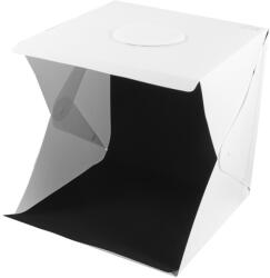  Fotósátor, tárgyfotó doboz 40x40cm dimmelhető fényerővel állítható színhőmérséklettel (LSNB40)