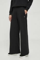 Calvin Klein Jeans melegítőnadrág fekete, magas derekú egyenes - fekete L