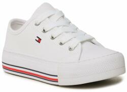 Tommy Hilfiger Teniși Tommy Hilfiger Low Cut Lace-Up Sneaker T3A9-32677-0890 M White 100