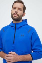 Under Armour edzős pulóver Unstoppable sima, kapucnis - kék L