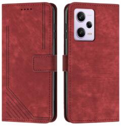 STRIPE Husa portofel cu curea Xiaomi Redmi Note 12 Pro rosie