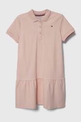 Tommy Hilfiger gyerek ruha rózsaszín, mini, harang alakú - rózsaszín 128 - answear - 23 990 Ft