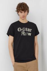 G-Star Raw pamut póló fekete, férfi, nyomott mintás - fekete XL - answear - 11 190 Ft