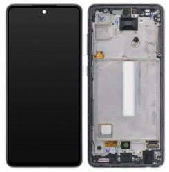Samsung A528 Galaxy A52s 5G (2020) fekete gyári LCD kijelző érintővel és kerettel