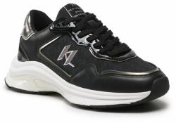 KARL LAGERFELD Sneakers KARL LAGERFELD KL63165 Black Lthr/Text W/Silver