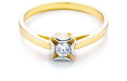 SAVICKI gyűrű: kétszínű arany cirkóniával - savicki - 136 445 Ft
