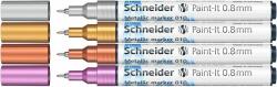 Schneider Metálfényű marker készlet, 0, 8 mm, SCHNEIDER "Paint-It 010", 4 különbözõ szín (4 db) (TSC010V41)