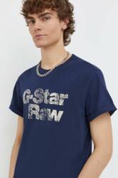 G-Star Raw pamut póló sötétkék, férfi, nyomott mintás - sötétkék L - answear - 11 990 Ft