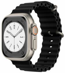Curea pentru Apple Watch 1/2/3/4/5/6/7/8/SE/SE 2/Ultra (42/44/45/49mm) - Techsuit Watchband (W038) - Black
