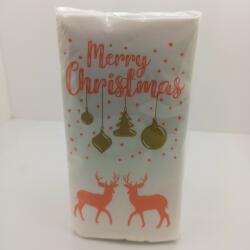Peppy-Trade Karácsonyi szalvéta 1/8 hajtott 55 db/csomag - Szarvasok&Merry Christmas
