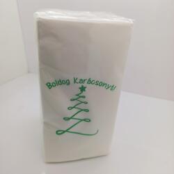 Peppy-Trade Karácsonyi szalvéta 1/8 hajtott 55 db/csomag - feliratos, karácsonyfás