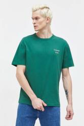Tommy Jeans pamut póló zöld, férfi, nyomott mintás - zöld M - answear - 11 990 Ft