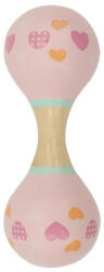  Rumbatök dupla, pasztell színben - rózsaszín alapon szivecskék (CFK8978-B)