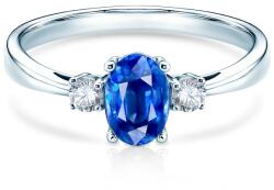 SAVICKI Inel Heart of the Ocean: aur alb, safir albastru - savicki - 5 526,00 RON