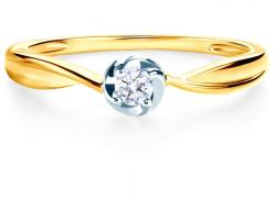 SAVICKI Inel de logodnă SAVICKI: aur bicolor, diamant - savicki - 4 537,00 RON