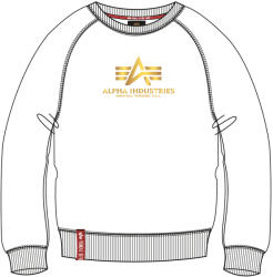 Alpha Industries New Basic Sweater Woman Foil Print - white/yellow gold