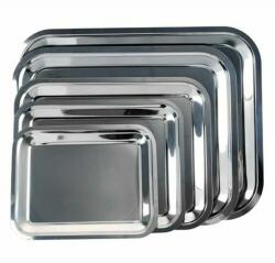  Tálca szögletes rozsdamentes acél krómozott 40 x 32, 5 cm (1605SIS004) - fotoland