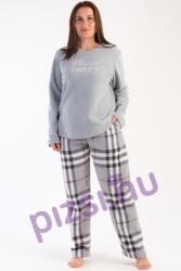 Vienetta Extra méretű hosszúnadrágos kockás polár női pizsama (NPI2565 2XL)