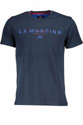 La Martina Tricou barbati din bumbac cu imprimeu cu logo bleumarin inchis (FI-WMR005JS206_BL07017_2XL)