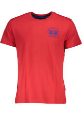 La Martina Tricou barbati cu imprimeu cu logo rosu (FI-WMR004JS206_RO06101_M)