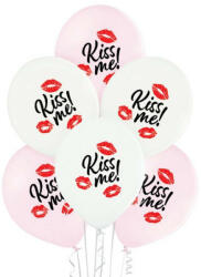 Godan Kiss Me, Csók léggömb, lufi 6 db-os 12 inch (30 cm) (MLG070255)