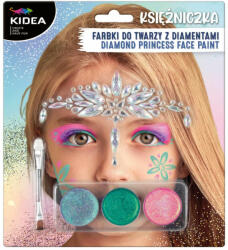 DERFORM Arcfesték, tégelyes, strasszkövekkel, Princess, Kidea (DFM-FDTZKDKA)