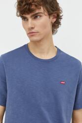 Levi's pamut póló férfi, sima - kék XL - answear - 10 990 Ft