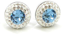 APHRODITÉ bedugós fülbevaló - 14 mm (aquamarine-crystal) (2020022029)