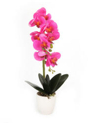Y&R Home Orchidea virágtartóban élethű növény 50 cm magas - Lila (154446-1)