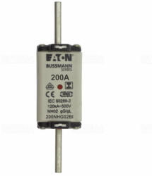 Eaton NH-betét 200A, DIN 02 méret, 500V AC, gG, szig. fül Bussmann 200NHG02BI Eaton (200NHG02BI)