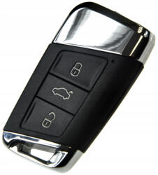 Skoda 3 gombos smart kulcsház fém (VW000051)