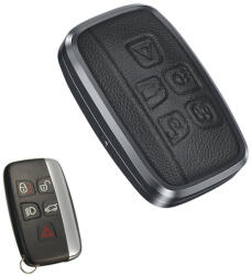 Range Rover 5 gombos smart kulcs alumínium+bőr tok (LLR006)