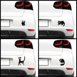 4 Decor Sticker auto - Pisici speriate (pachet)
