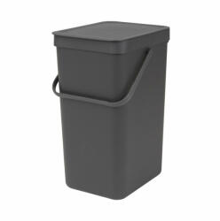 Brabantia Coș de gunoi pentru colectare separată Brabantia Sort&Go 16L, Gri Inchis 648978 (648978) Cos de gunoi